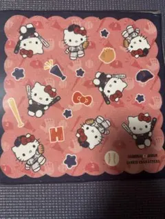 タイトーくじ　侍ジャパン　サンリオキャラクター　ハンドタオル　ハローキティ