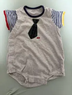 MH ネクタイ刺繍ロンパース ミキハウス