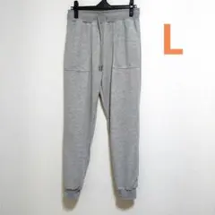 しまむら　福助　スウェット　パンツ　ベイカーパンツ　ジョガーパンツ　グレー　L