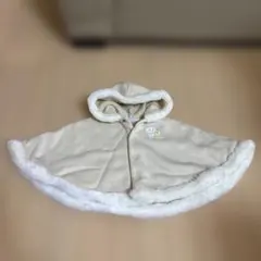 Mikihouse フリースポンチョ ベージュ