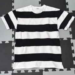 RHC Ron Herman 太ボーダー Tシャツ フェードブラック Sサイズのサムネイル