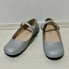 【美品】arisana アリサナ キッズ フォーマルシューズ シルバー 23