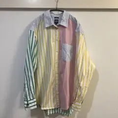 GAP マルチカラー ストライプ 長袖シャツ M