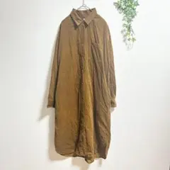 UNIQLO ユニクロ 【L】 長袖コーデュロイブラウスワンピース カジュアル