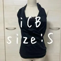 iCB アイシービー　オンワード樫山　夏　タンクトップ　キャミ　黒　ブラック　Sのサムネイル