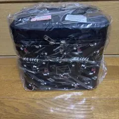 スヌーピー ミラー付きコスメボックス ブラック 約23.5×H20×D17cm