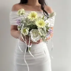 アーティフィシャルフラワー ＊ ウェディングブーケ 韓国 ブーケ クラッチブーケ