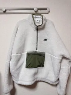 NIKE ハーフジップ ボアジャケット ホワイト