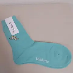 andèotte 天使刺繍ソックス ライトブルーのサムネイル