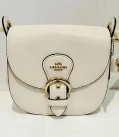 COACH ホワイトレザー ショルダーバッグ