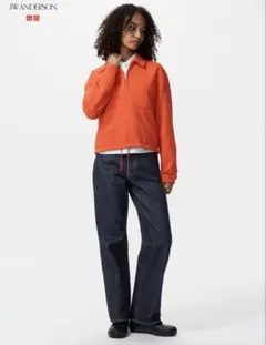 UNIQLO and JW ANDERSON ストレートジーンズ(W26)濃紺