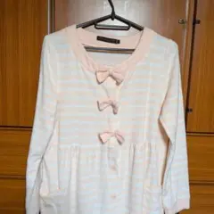 Glamorous Fly ピンクストライプパジャマ 授乳服サイズM