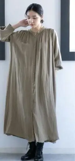 ナノユニバース シャツワンピース 羽織でも