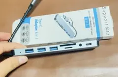 Type-C アダプター 8in1 USBハブ