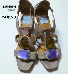 LANVIN enBleu ランバン バックストラップサンダル ビジューのサムネイル