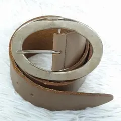 美品◎ドルチェ&ガッバーナ D&G レザーベルト 茶 オーバルバックル ドルガバ