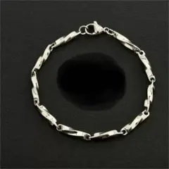 シンプル シルバーカラー ブレスレット メンズ・レディース