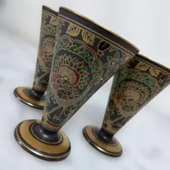 新品・未使用　幸泉窯　御麗艶渡(オリエント)　冷酒カップ　3個セット　美濃焼