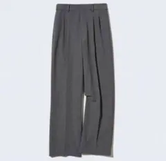 ユニクロ グレー タックワイドパンツ Sサイズ 未使用