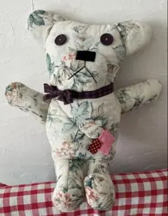 ハンドメイド クマ くま ぬいぐるみ ファー テディベア レトロ