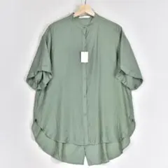美品　アメリカンホリック バックレイヤードシャツチュニック カーキのサムネイル