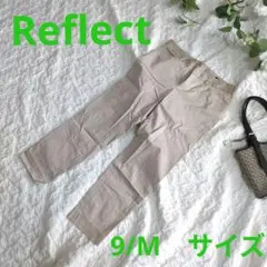 【Reflect】ベージュ　スラックス　ストレートパンツ　オフィス　9/Mのサムネイル