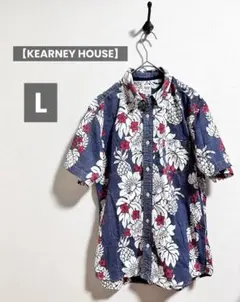 【KEARNEY HOUSE】メンズ シャツ ハイビスカス L かりゆしのサムネイル