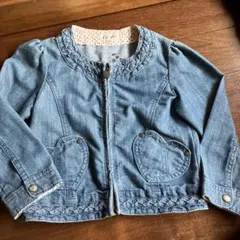デニムジャケット 100cm ハートポケット