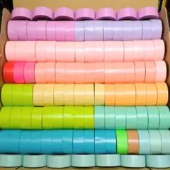 1007.未使用　mt　ガチャマスキングテープ　無地110個