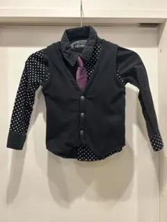 キッズ フォーマルウェア ベスト付き シャツ120