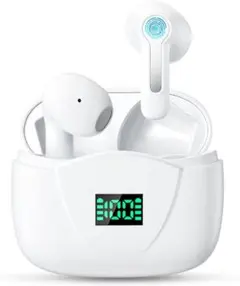 ⭐️ワイヤレスイヤホン⭐️Bluetooth LEDディスプレイ残量表示　ホワイト