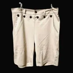 【USED】　前がオープンするハーフパンツ　ベージュ　XL 【ユーズド】