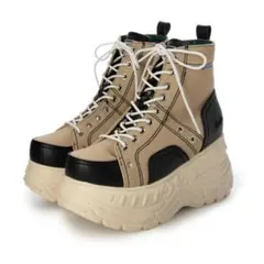 ヨースケ 23cm 厚底スニーカー ハイカット BG/C