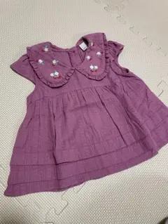 プティマイン　いちご刺繍ブラウス