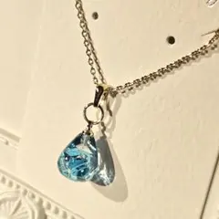 1836.スワロ入り♡ しずく型レジンネックレス♡ - メルカリ