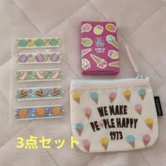 BaskinRobbinsアイスクリームポーチとトランプとバンドエイド3点セット