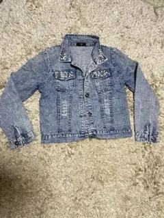 GOGOS パールビーズ付きデニムジャケット