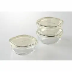 iwaki パック&レンジ 角型 3点セット(ブラウン)