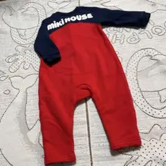 美品☆ミキハウス ☆赤紺カバーオール☆80