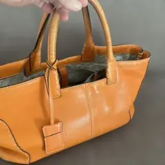 オレンジ レザー トートバッグ　TOPKAPI