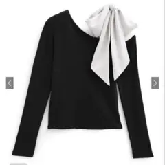 ♡GRL♡リボンニット オフショル ブラック
