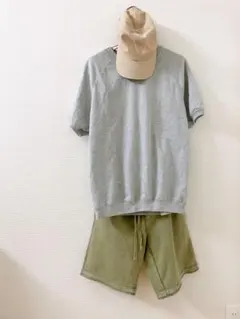 【試着のみ新品】GAP スウェット セットアップ 半袖＆ハーフパンツ 上下セット