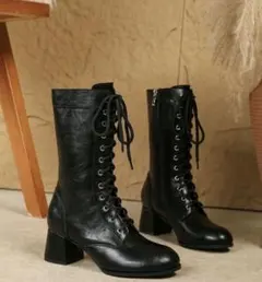 SHEIN　26cm　ブーツ　ロングブーツ　ヒール　ブラック