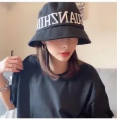 ラウンドロゴバケットハット