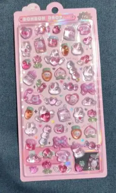 【正規品】ボンボンドロップシール　うさぎ　ピンク　It's FUN!