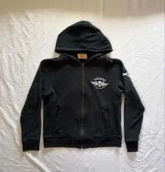 90s 00s vanson Leathers スカル刺繍 ジップパーカーのサムネイル