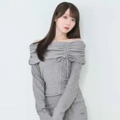 RoseMuse Over sized logo jaquard knit - メルカリ