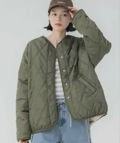 数回着用　coca リバーシブル　キルティング　ブルゾン　サイズL