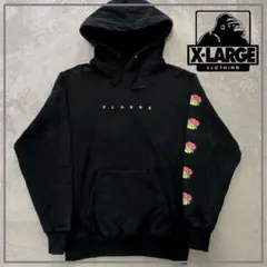 XLARGE エクストララージ アームデザイン ブラック パーカー S 4483