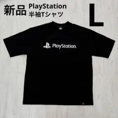 プレイステーション　プレステ　半袖Tシャツ　シンプル　メンズ　黒ブラック　L新品